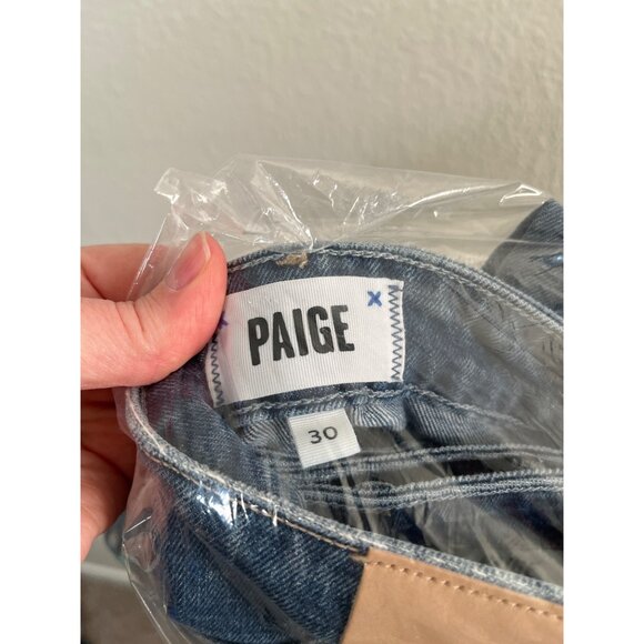 Paige Womens Leenah High Rise Ankle Trouser Straight Jeans dark wash size 30 - Picture 4 of 4